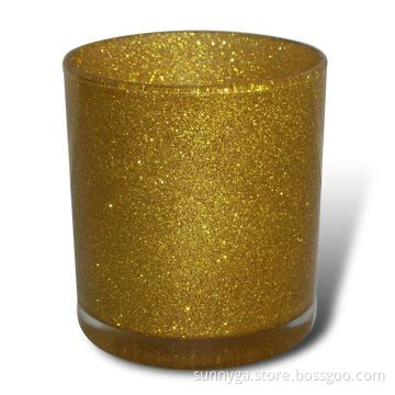 Drinking Glass with Spray Gold Inside and 220mL Capacity, 80mm Height, and 192g Weight
